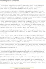 Maybe you would like to learn more about one of these? Wedding Vows Samples Template Free Download Speedy Template