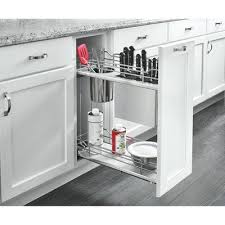Rev A Shelf 2 Tier Knife Organizer Pull Out Drawer Finish Gray Size 24 H X 10 25 W X 21 Kitchen Drawer Organization Kitchen Drawers Cabinets Organization