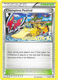 A pokémon league conference is an championship tournament that is hosted seemingly annually in several regions in the pokémon world. Champions Festival Xy27 Promo 2014 World Championship Exclusive Pokemon Singles Pokemon English Promos Collector S Cache