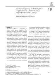 Pdf Gender Inequality And Workplace Organizations Understanding Reproduction And Change