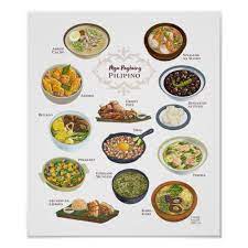 Filipino Food Dishes Cusine Poster Zazzle Com Filipino Recipes Food Dishes Food