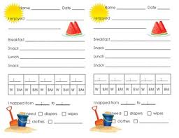 Daily baby schedules kozen infant daily reports free toddler daily sheets himama. Toddler Daily Report Worksheets Teaching Resources Tpt