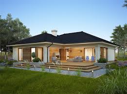 Projekt Domu Oceania Ii Bungalow Exterior Beautiful House Plans Village House Design