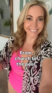 Church in the morning, pool in the afternoon. What's your favorite Sunday  self-care activity? , #midsizestyle #momstyle #midsizefashion #over40style  #ootd #outfitinspo #sundayvibes