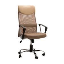 كرسي مكتبي ظهر شبكي بني بلاستيك Chairs Tables Office Furniture Furniture Household Saco Store