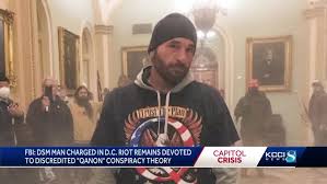 Worries about an enduring, violent conspiracy theory rise anew. Iowa Man Charged In Capitol Riot Released From Jail