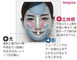 面長タイプさん 必見の小顔テク 下まぶた リップ強調メイクで頬の余白をカバー マキアオンライン maquia online 小顔 メイク アンチエイジング メイク メイク