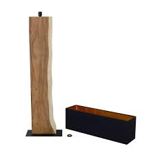 Standlampe Holzscheibe Slice Handarbeit Exotischerleben