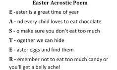 Try This Quick And Easy Easter Poem Activity Poetry For Kids Acrostic Poem Acrostic