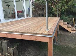 Raised Terrace From Bangkirai With Wooden Staircase And External Staircase Woodcrafts6 Tk Wood Crafts Erhohte Terrasse Terrasse Holz Aussentreppe