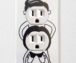 4.3 out of 5 stars. Naughty Outlet Cover Decal
