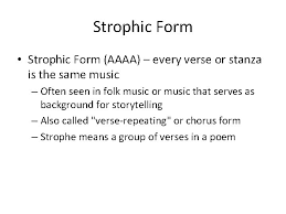 A strophic form of poetry called muwashshah developed in andalucia as early as the 9th century ce, which then spread to north africa and the middle east. Form Ap Music Theory Mr Silvagni Musical Form