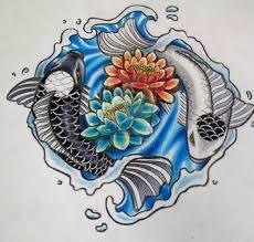 Encuentra este pin y muchos más en drawings, de mary parise. Lotus Flower Koi Fish Tattoo Design Novocom Top