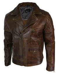 Men S Leather Jacket Orignal Lambskin Brown Waxed Distress Looking Vintage Fashion Clothing Shoes A Leather Jacket Men S Leather Jacket Leather Jacket Men