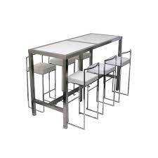 ··· high top bar tables and chairs bar table material: High Bar Table 6 Stools White Set
