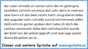 Der Vater Schreibt An Seinen Sohn Der Im Gefängnis Sitztlieber Sohn