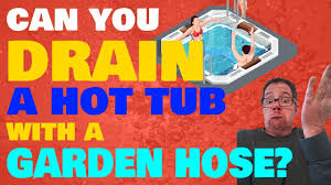 Grab everything you need to drain the hot tub including a hose long enough to reach the nearest drain. How To Drain A Hot Tub Garden Hose Or Submersible Pump Youtube