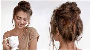 Add a ribbon, headband or bandana to finish the look. Perfect Messy Bun Tutorial 60 Second Hair Jackie Wyers Youtube