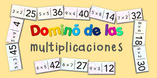 Juegos matematicos secundaria para imprimir. Domino De Las Multiplicaciones