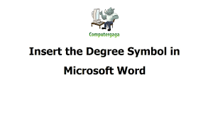In shorthand note taking for your geometry class. Insert Degree Symbol In Microsoft Word Youtube