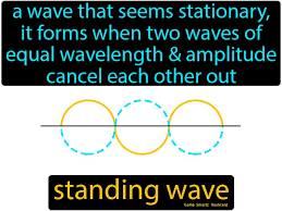 Standing Wave A Wave That Seems Stationary It Forms When Two Waves Of Equal Wavelength And Amplitude Cance In 2020 With Images Science Flashcards Standing Wave 8th Grade Science