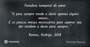 Paradoxo Temporal Do Amor O Para Rodrigo Ramos