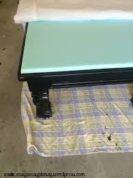 I bought this vintage pair of black end tables from an estate sale for $45 (yes, $22.50 a table) several months ago. Diy Table To Ottoman And How To Paint Furniture Without Sanding Easy Peasy Pleasy