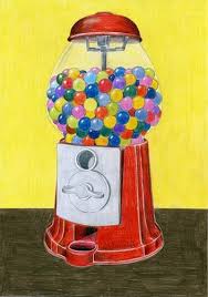 Gumballs Machine Drawing Pop Art Drawing Art Lessons Elementary Art