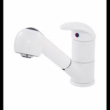 Mitigeur evier telescopique doverscope chrome. Mitigeur D Evier Avec Douchette Extractible Blanc Cento
