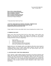 Kandungan • tujuan / objektif pengauditan • pendekatan / kaedah pengauditan • kriteria audit • pelaksanaan audit dalaman • etika juru audit • laporan audit • laporan penambahbaikan 3. Pdf Panduan Laporan Maklum Balas Pemerhatian Audit Yeoj Neskire Academia Edu