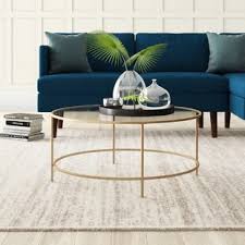 Orren ellis round tempered glass top coffee table with metal legs, silver and clear $245.99. Small Round Coffee Table Glass Wayfair