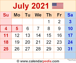Thise july 2021 calendar is a free printable, downloadable calendar. July 2021 Calendar Templates For Word Excel And Pdf