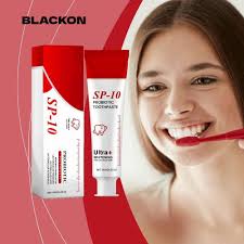 Kem Đánh Răng BLACKON Sp-10, Loại Bỏ Vết Bẩn Răng Super Sp-10 Kem Đánh Răng  Làm Trắng Siêu, Chăm Sóc Răng Miệng Hơi Thở Tươi Nhẹ Nhàng Vệ Sinh  Sp-10Probiotic Kem Đánh