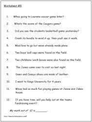 Apostrophe Worksheet 5 Worksheets Grammar Worksheets Words