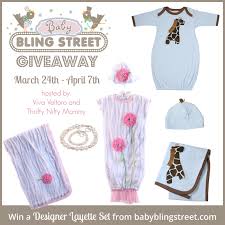 Enter To Win Baby Bling Street Girl Or Boy Layette Bundle 150 Value Baby Bling Giveaway Bling