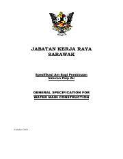 Berikut merupakan senarai peserta yang akan. General Spec For Mainslaying 2011 Pdf Jabatan Kerja Raya Sarawak Spesifikasi Am Bagi Pembinaan Saluran Paip Air General Specification For Water Main Course Hero