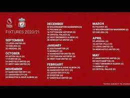 Liverpool pesta goal dybala dan ronaldo tak cocok main bareng barca keluhkan 5 pergantian pemain. Liverpool Fixtures Premier League 2020 2021 Jadwal Liverpool 2020 2021 Youtube