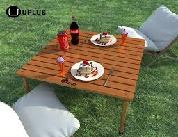 Discount table in a bag llw1527 small low wood portable table with carrying bag, brown reviews. Buy Foldable Table Uplus Outdoor Portable Folding Picnic Beach Teak Wood Camp Table With Free Table Cloth And Carrying Bag Folding Table In A Bag For Picnic Camp Beach Boat Backyard