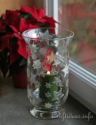 Free Christmas Craft Project Silver Stars Candle Holder