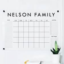 Large Acrylic Calendar Dry Erase Monthly Acrylic Calendar Etsy In 2020 Dry Erase Wall Calendar Dry Erase Wall Dry Erase Calendar