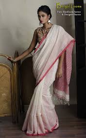 Black And Red Combination Designer Saree Soft Khadi Cotton Saree In White And Red Color Combination Elegant Saree Khadi Saree Cotton Sarees Online