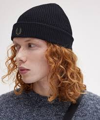 Waffle Knit ワインレッドニットキャップ Beanie