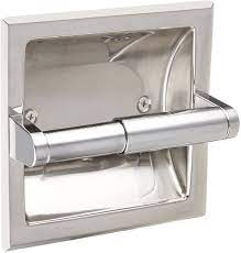 Very high quality recessed paper holder. Moen 2575 Commercial Recessed Toilet Paper Holder Chrome Amazon Com