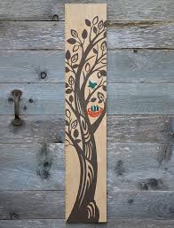 the growing tree wooden growth chart for kids wood height