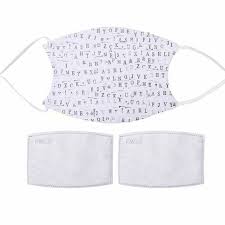Good quality stitched cotton face mask with earloop adjuster for all. Unisex Alphabet Design Fabric Face Mask By The Letteroom Notonthehighstreet Com
