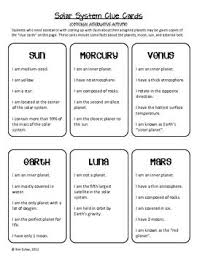 Solar System Who Am I Planet Characteristics Review Activi Earth Science Lessons Solar System Solar System Projects For Kids