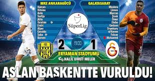 Galatasaray maçta bulduğu ilk isabetli şutta golü buldu. Mke Ankaragucu 2 1 Galatasaray Mac Sonucu Ozeti Takvim