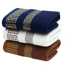 Nothing feels better than a warm, fluffy bath towel after a relaxing shower; Versace Print Luxury Large Beach Bath Towel 55 X 28 Gold Print Blue White Brown Sold By Shop Everything West Hollywood On Storenvy