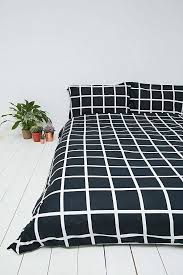 Grid Black Duvet Set Duvet Sets Black Bedding Black Duvet
