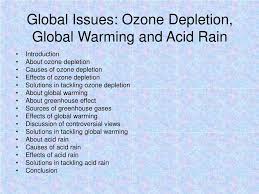Ppt Global Issues Ozone Depletion Global Warming And Acid Rain Powerpoint Presentation Id 6380156